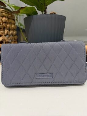 Vera Bradley Quilted Crossbody Wallet in Slate